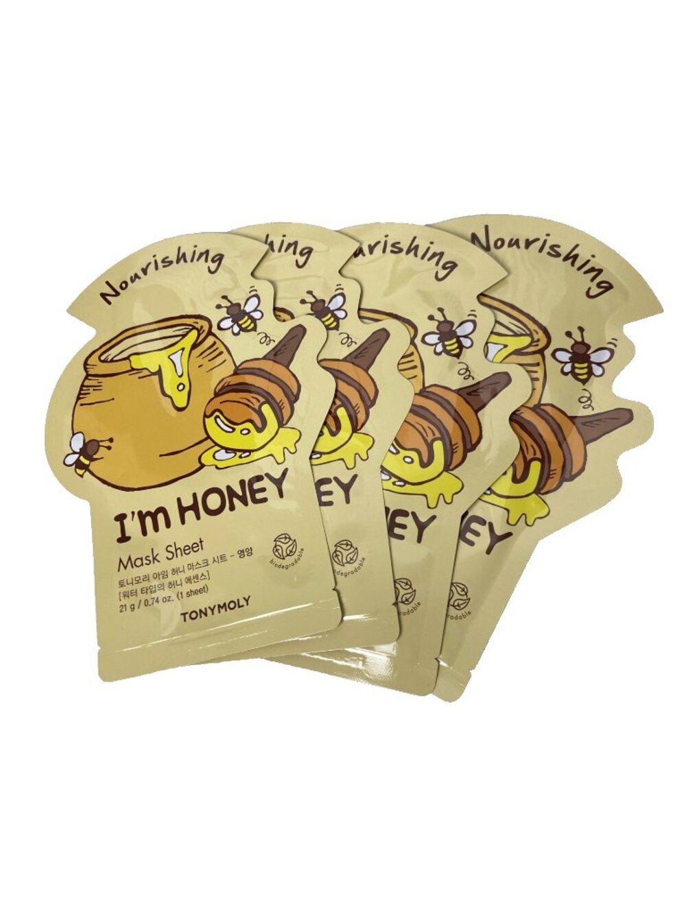 Tony Moly I’m Honey Mask Sheet Nourishing Hydrating Beauty (Lot of 4)  Exp 08/28